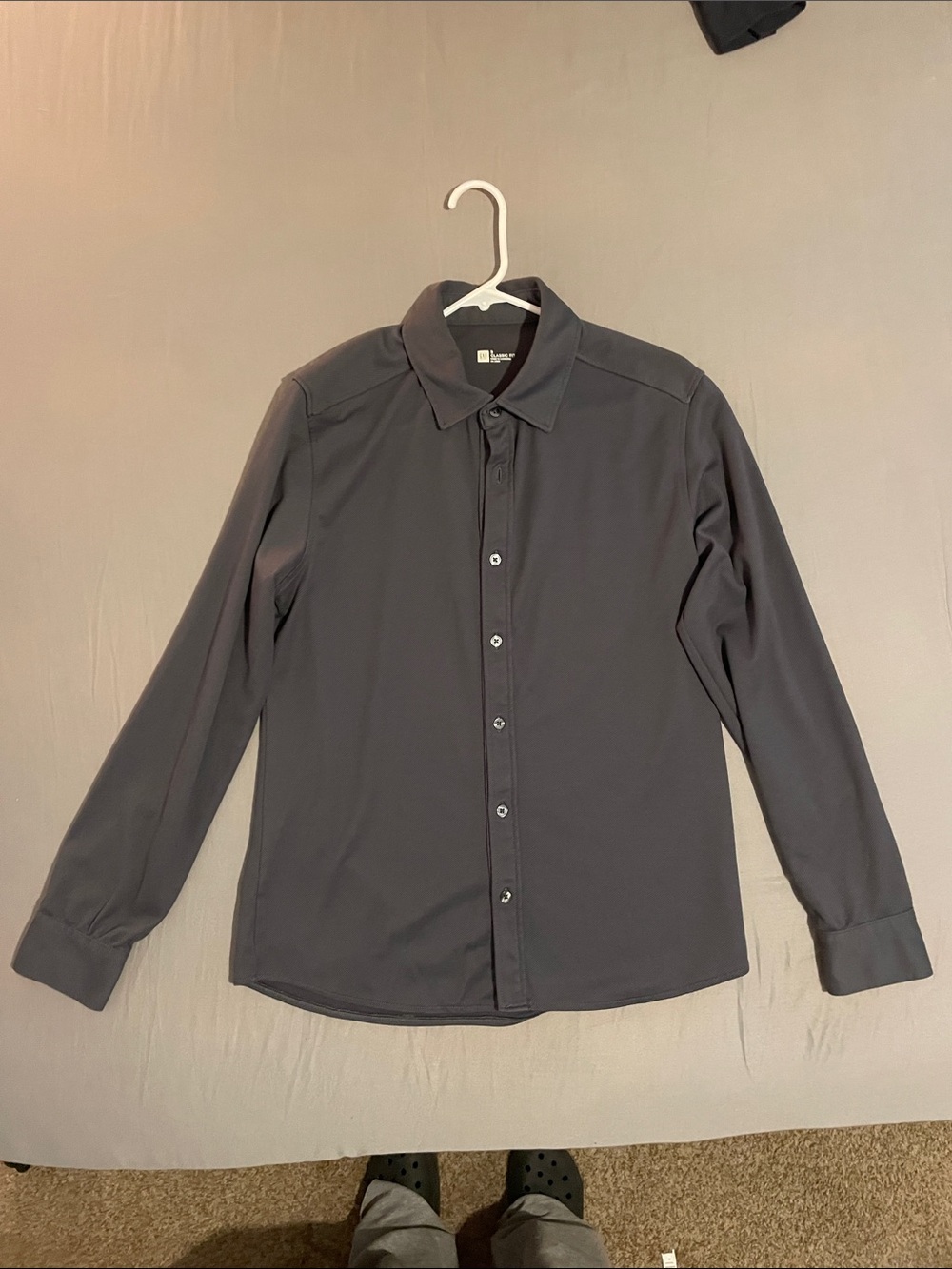 GAP Men's Charcoal Button-Up Dress Shirt